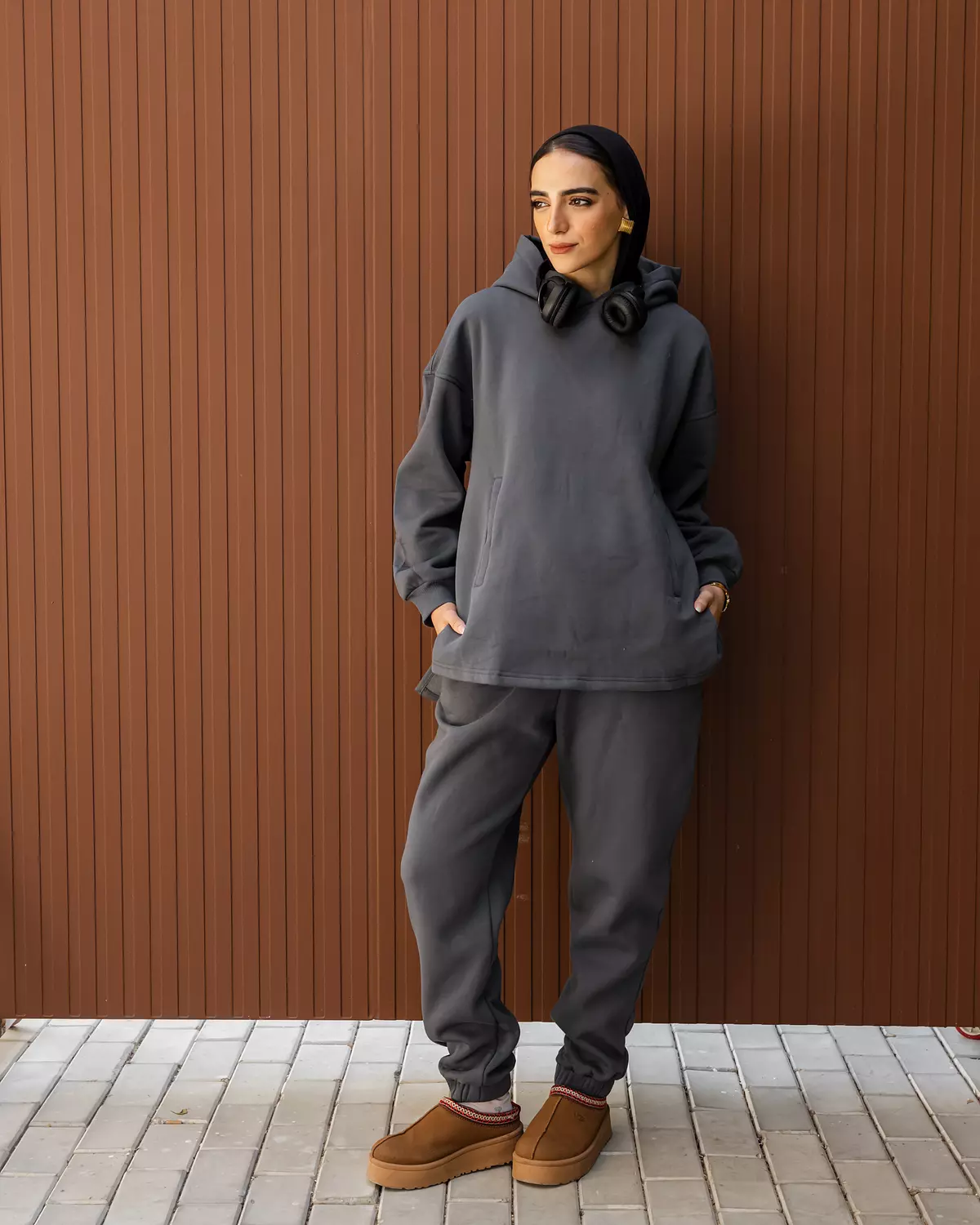 Hoodie Top in grey 1