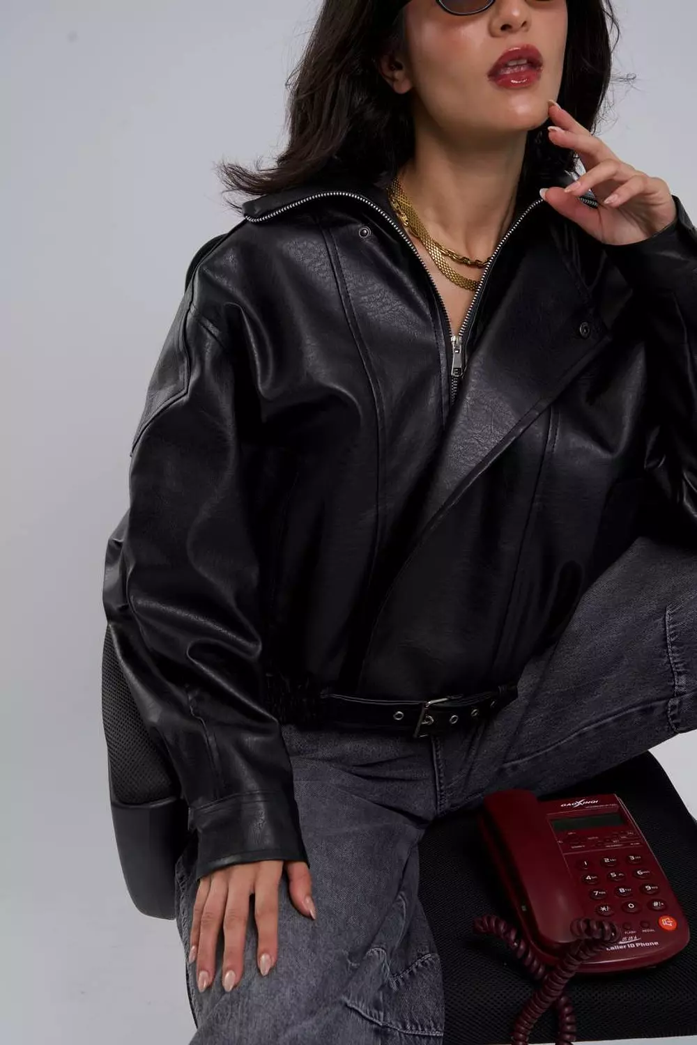 Trendy leather jacket 5
