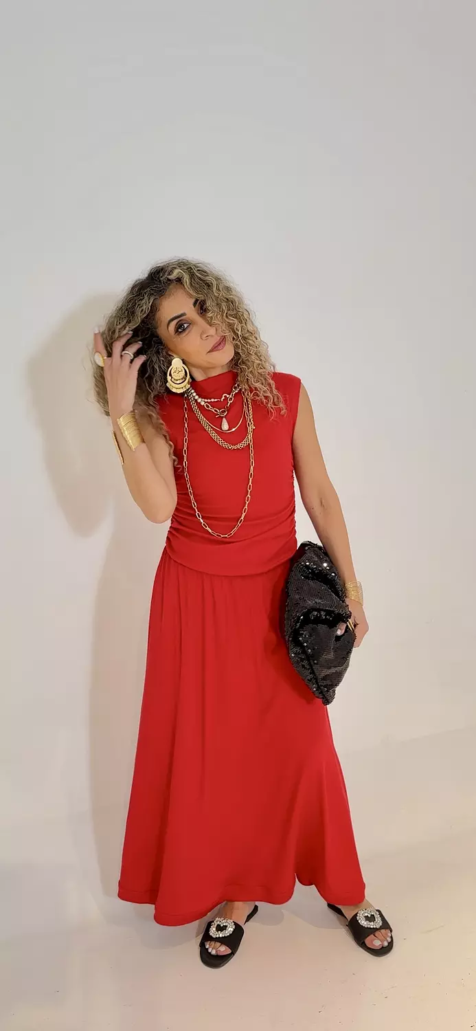 Red Lycra Dress  (3164) image