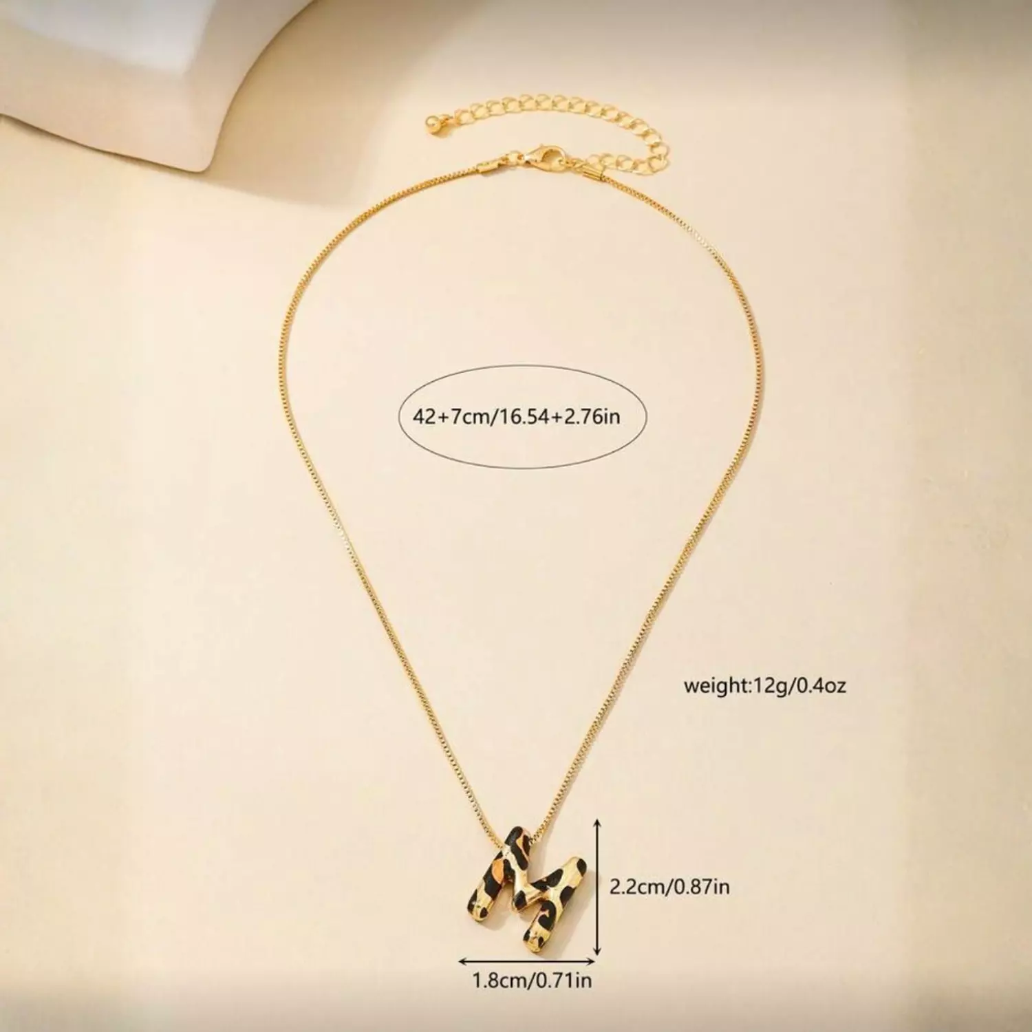 Leopard Print Letter Necklace 4