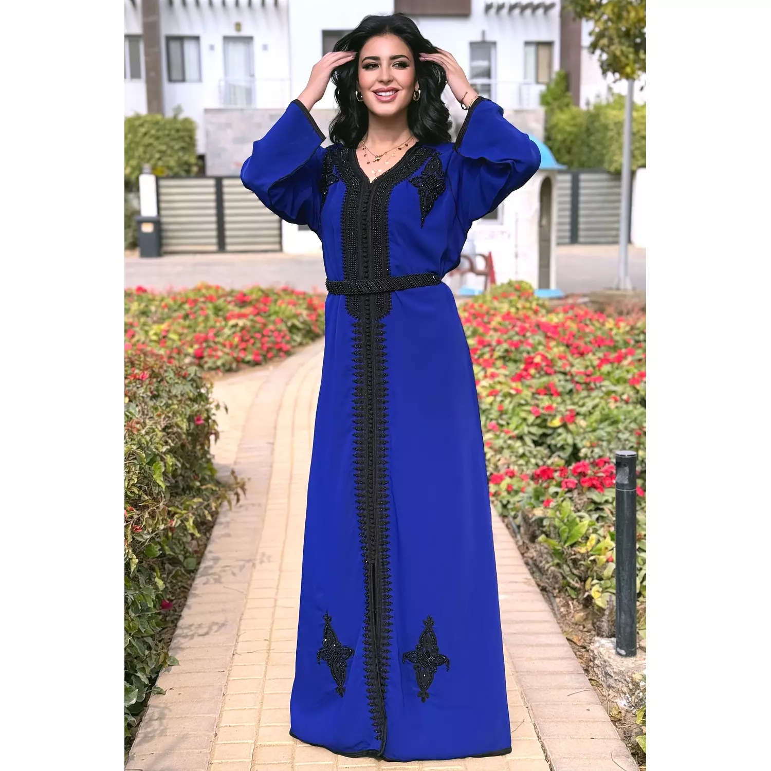 Blue Moroccan kaftan -2nd-img