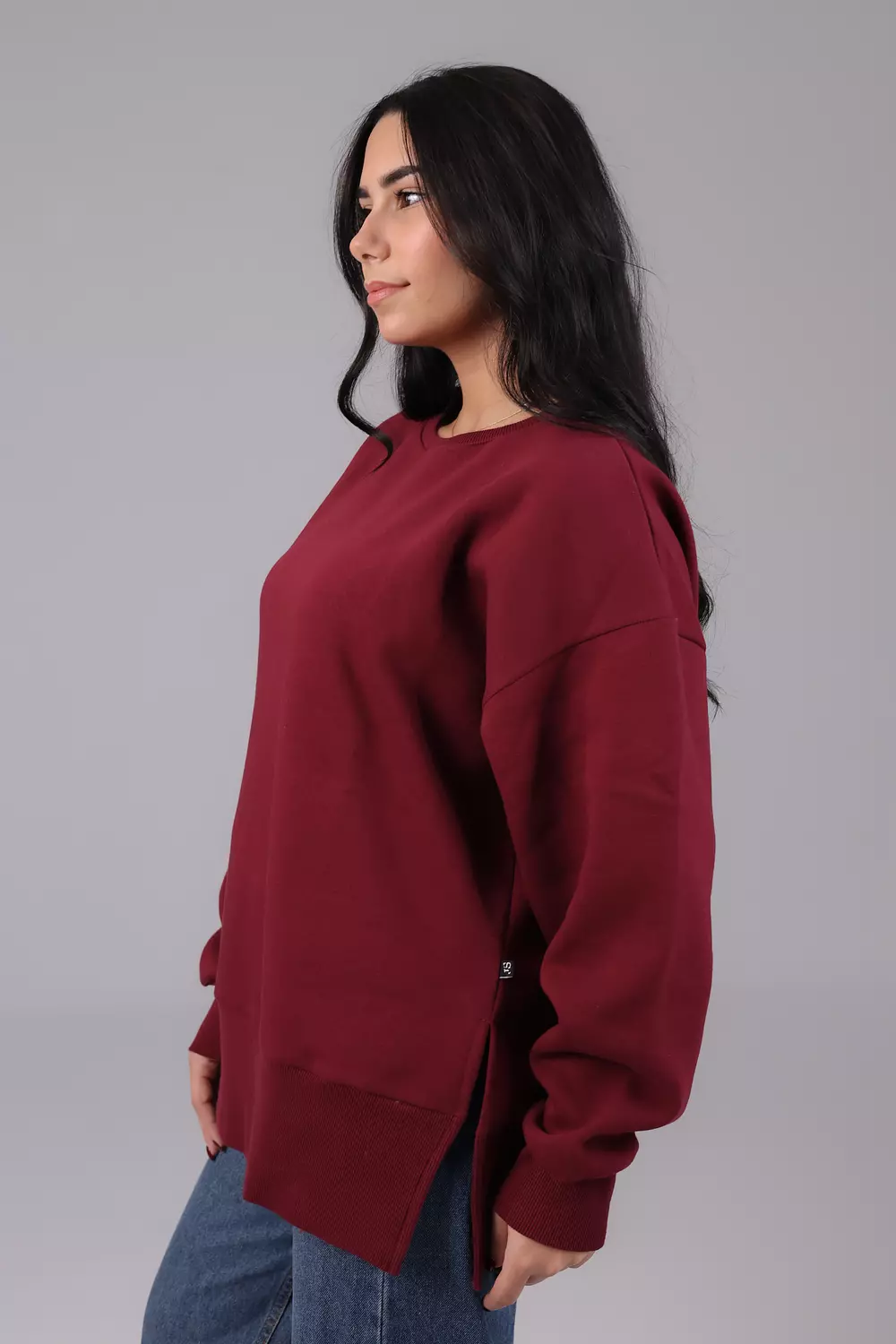 Side Slit Crew Neck 2