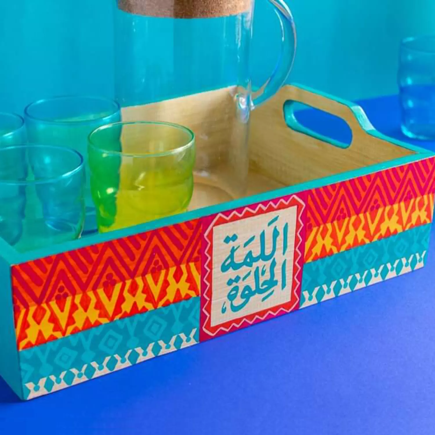 Tray mug - 3 lines multicolor image
