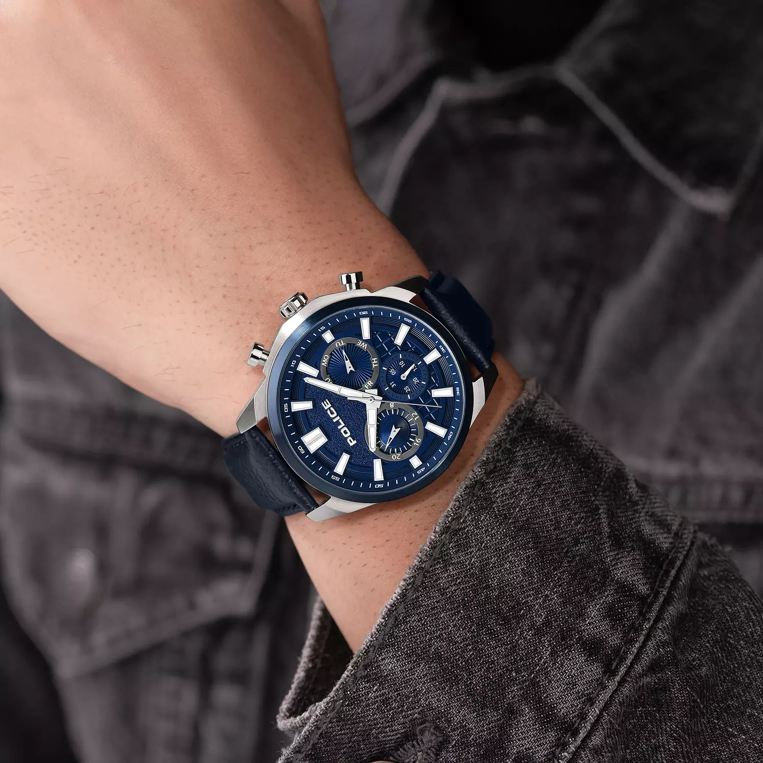 Police PEWJF0021041 Rangy Multifunction Mens Wrist Watch with Stainless Steel Case, 44x50.5mm 4