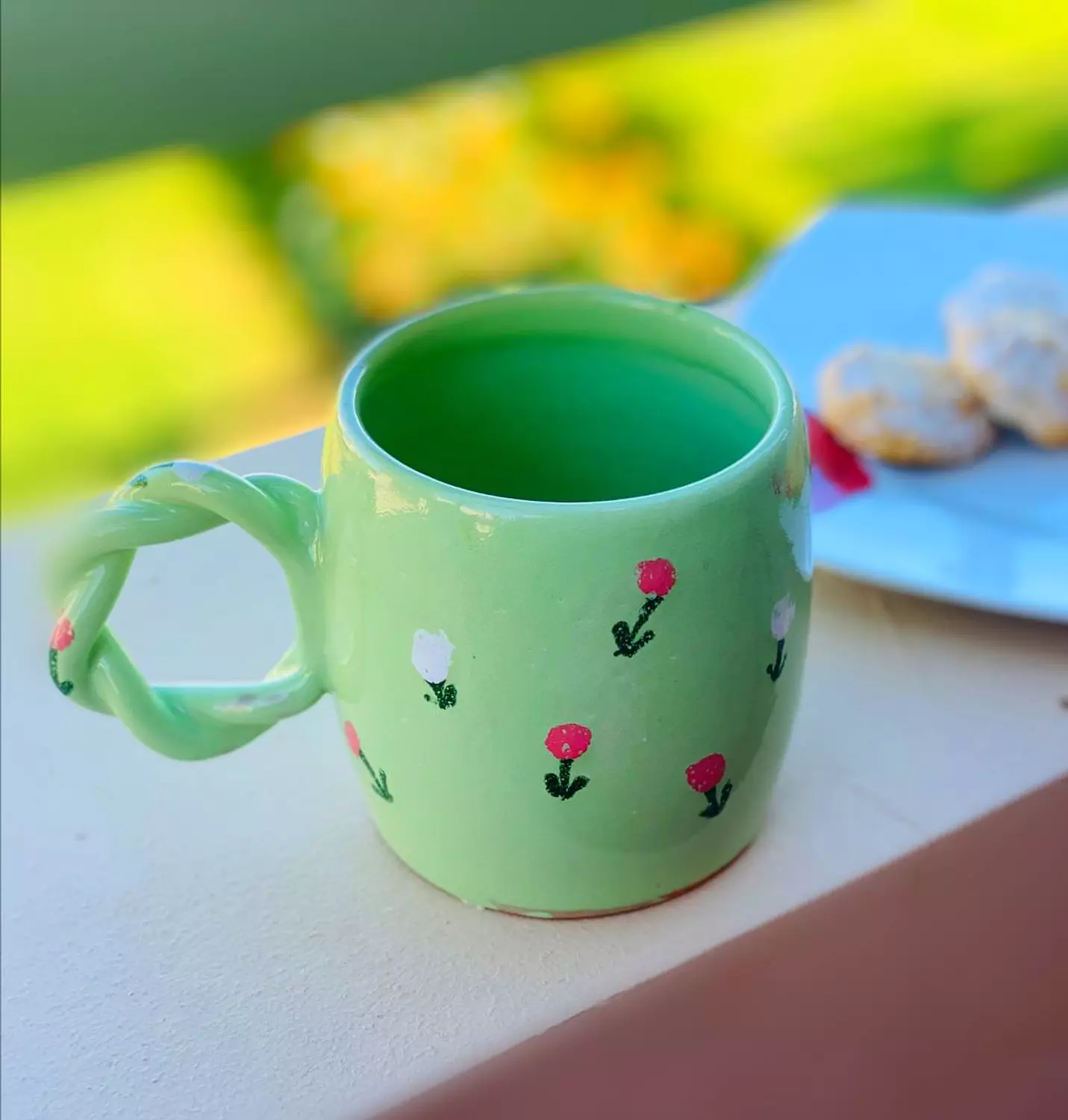 curly Mint Floral mug image