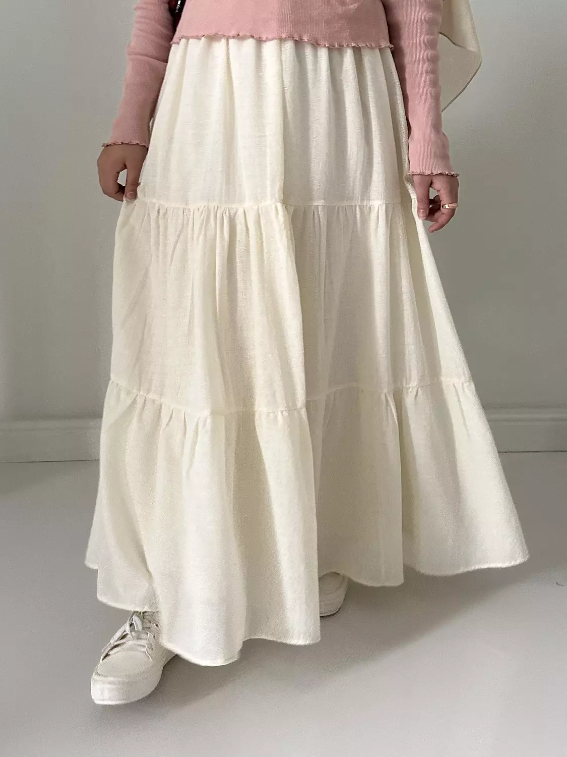 Voile linen ruffles skirt(T)  image