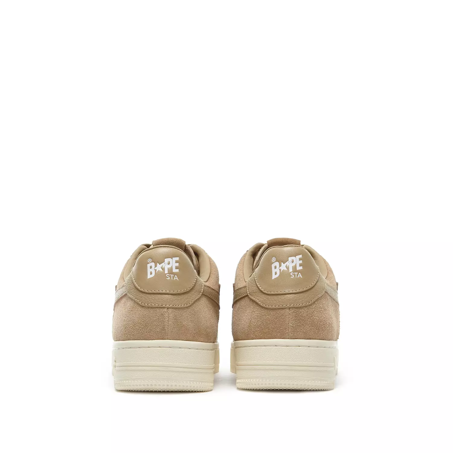 A Bathing Ape Bape Sta Low 'Suede Heel - Beige'. 3