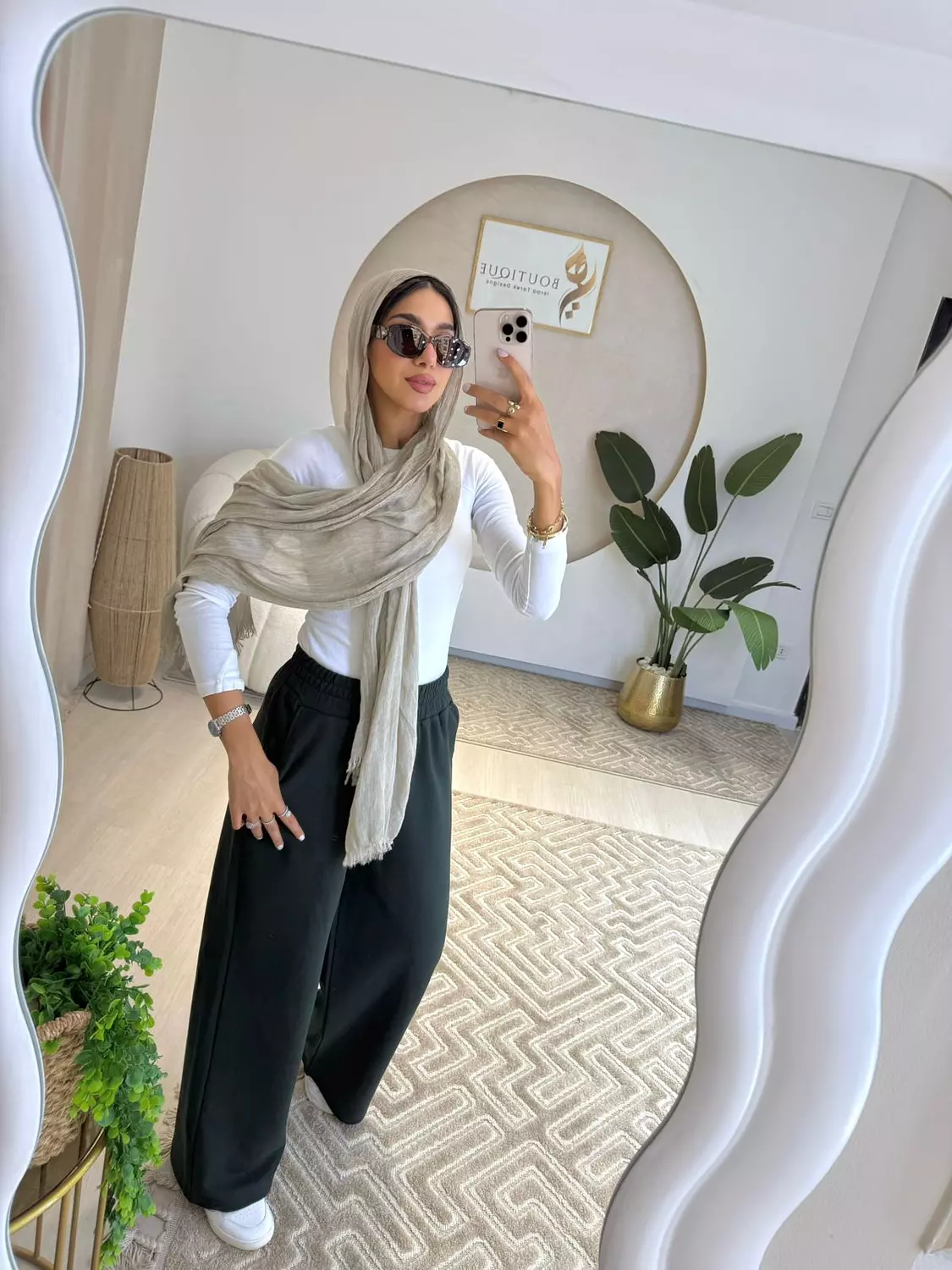 Summer Wide Leg Pants Olive image