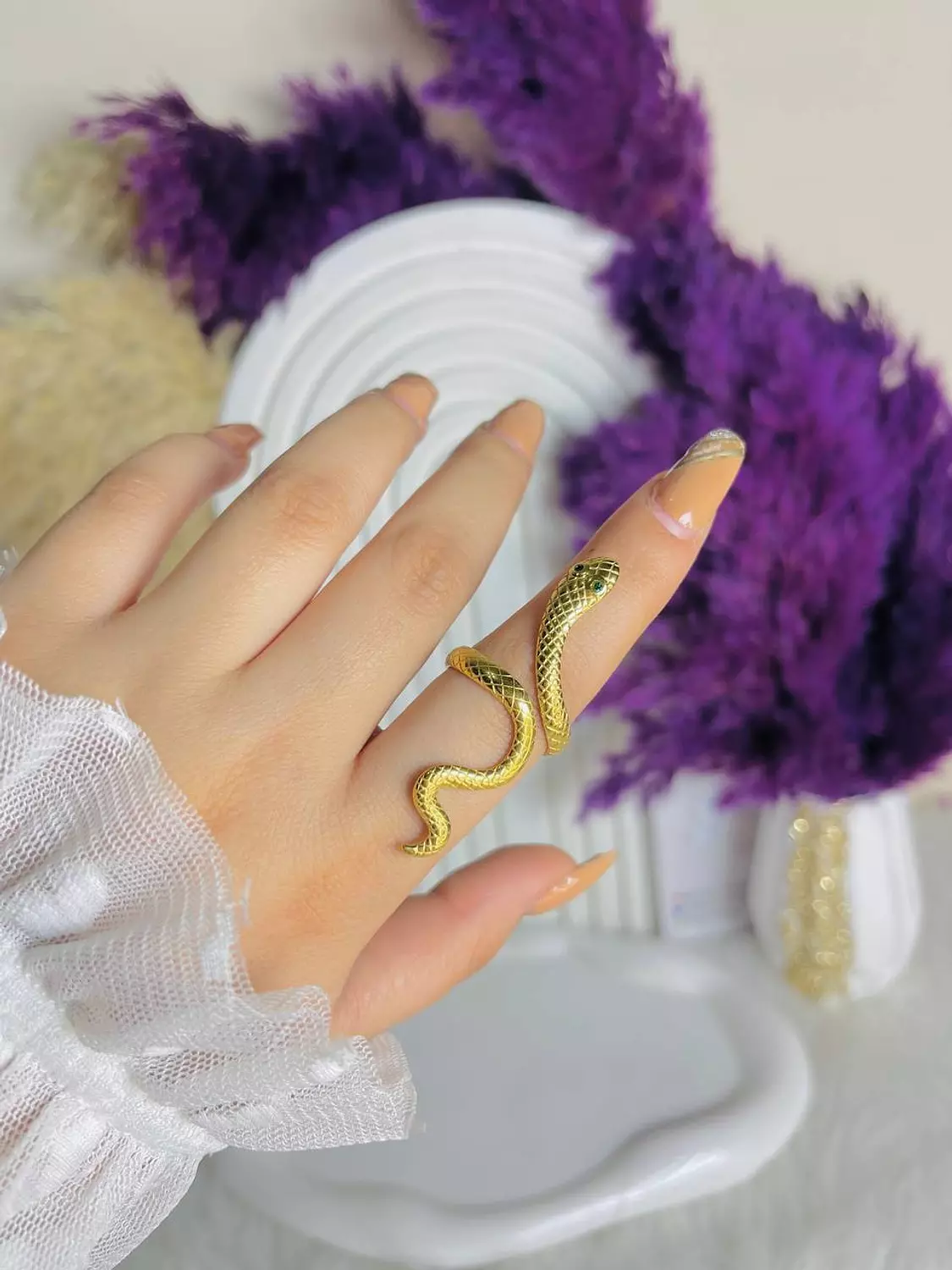 Long snake ring  image