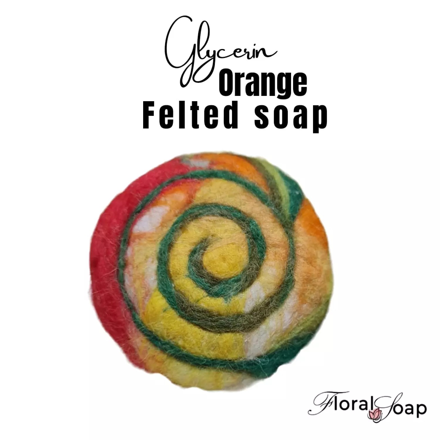 Orange Glycerin Felted Soap image