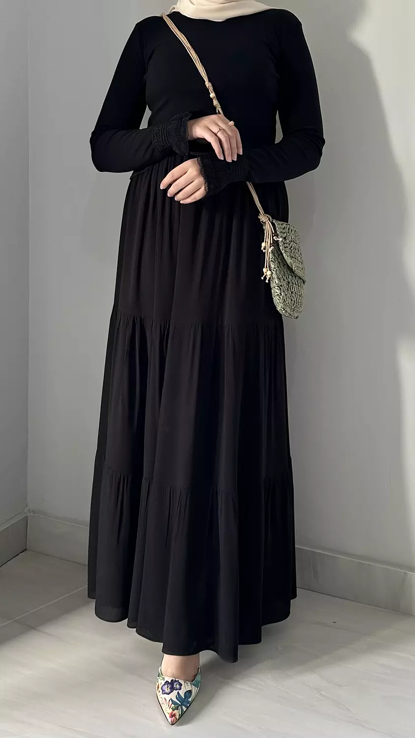 Black cotton koresha skirt 2