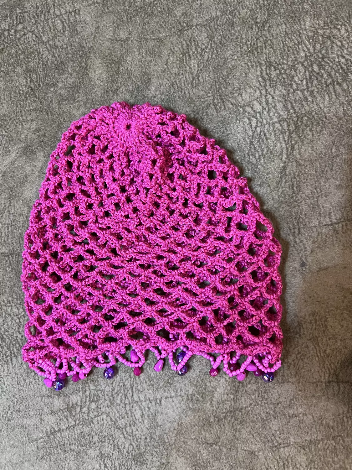 Pink bloom crochet hat 4