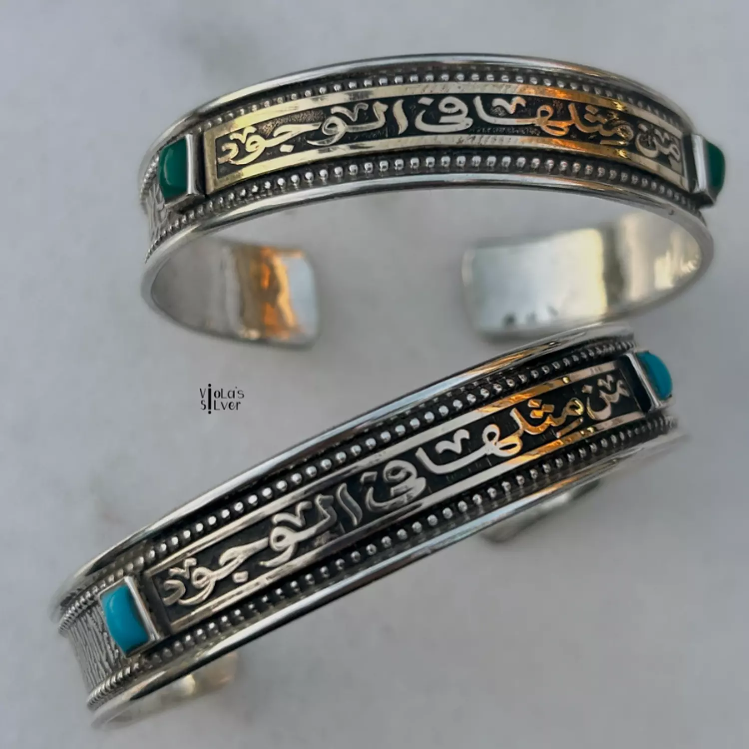 Arabic silver bangle (GP) 1