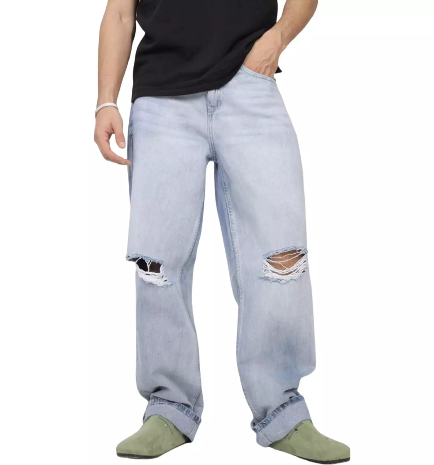 Cutting Wide Leg Jeans image