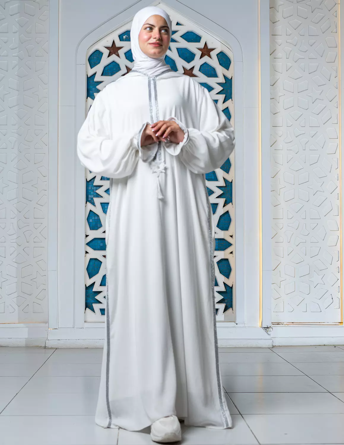 Abaya silver capicho 2