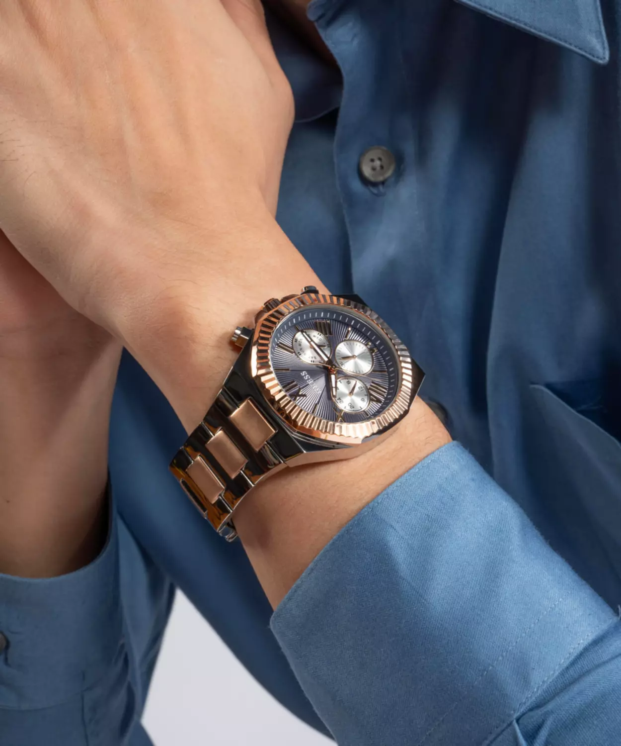 GUESS GW0703G4 Men's  Watch 2-Tone Stainless Steel Bracelet 7