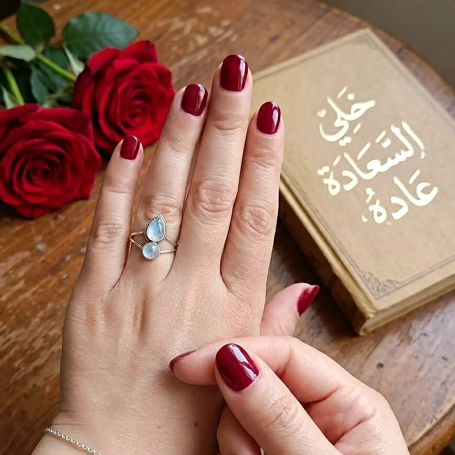 Simple moonstone ring image