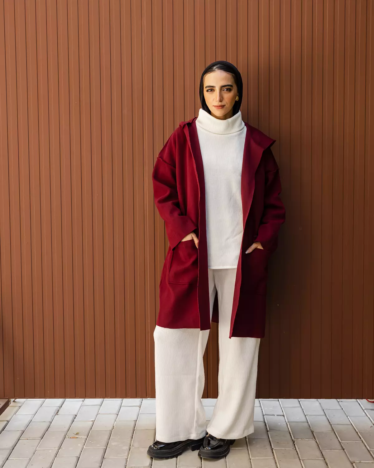 Gogh Coat in Burgundy 4