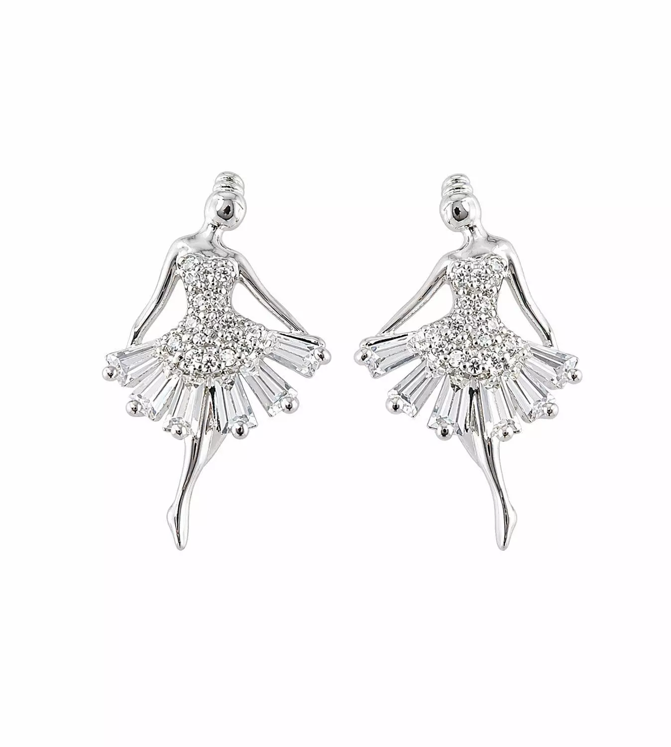 Silver Earrings Ballarina