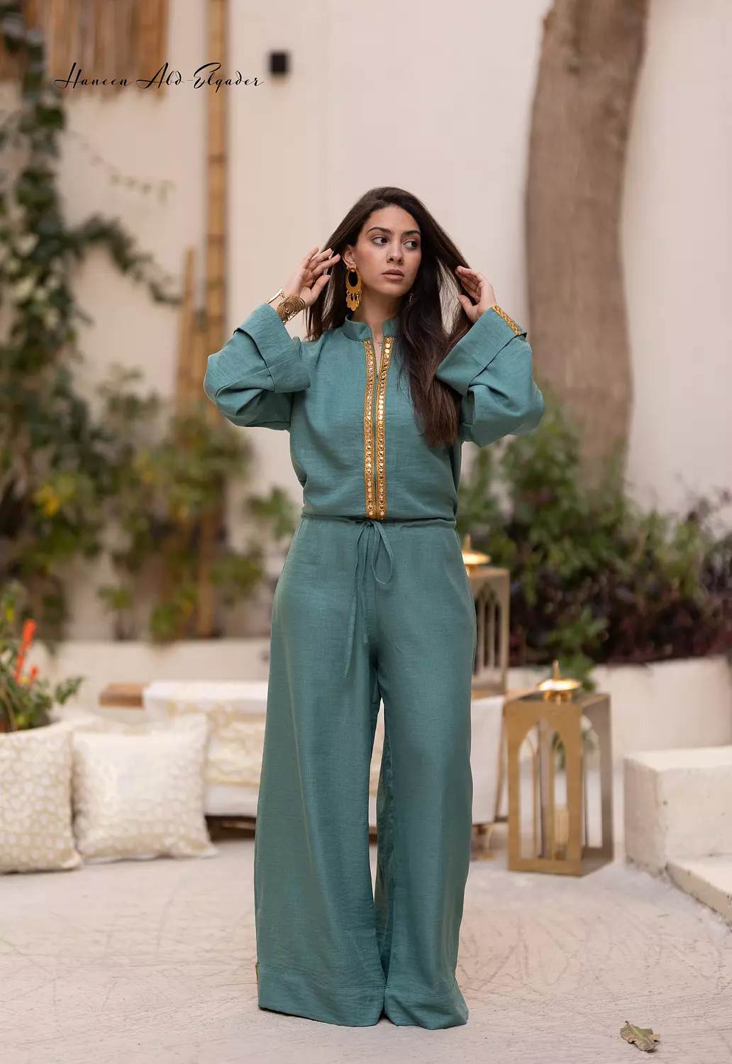 Mint green jumpsuit  2