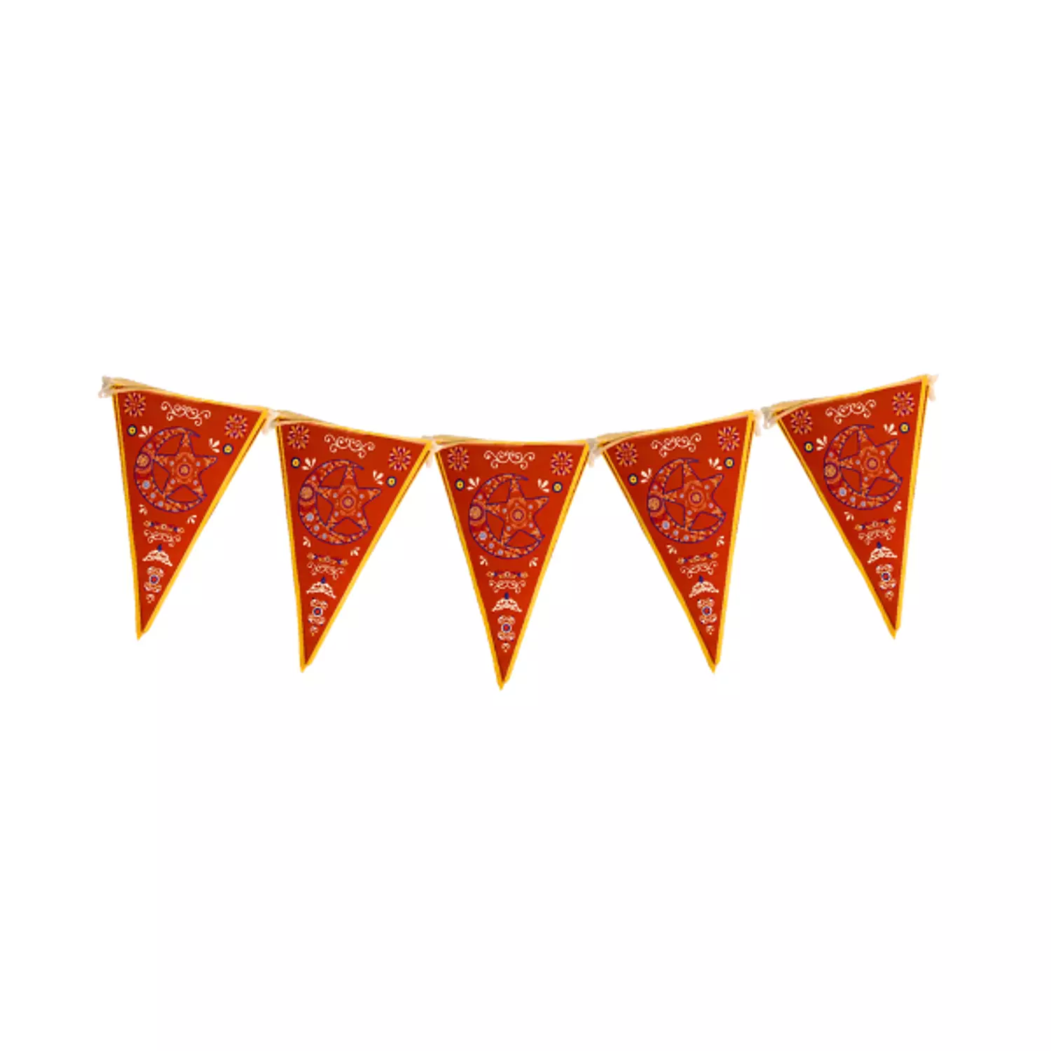 Red Ramadan Triangle Garland   image