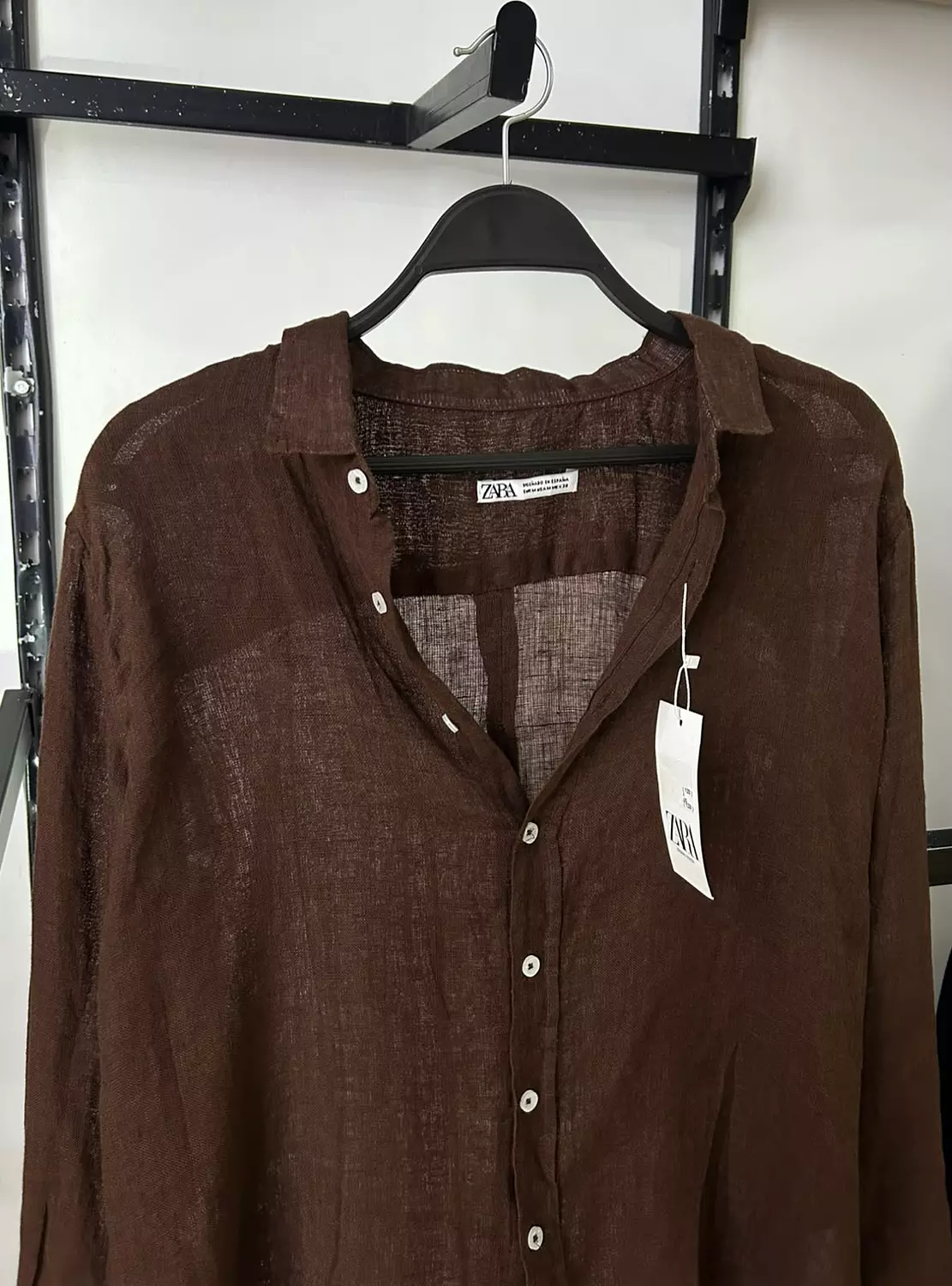 Zara Relaxed Linen Blend Overshirt 4