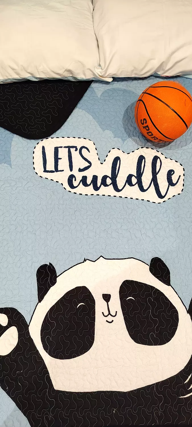 Panda quilt blankie image