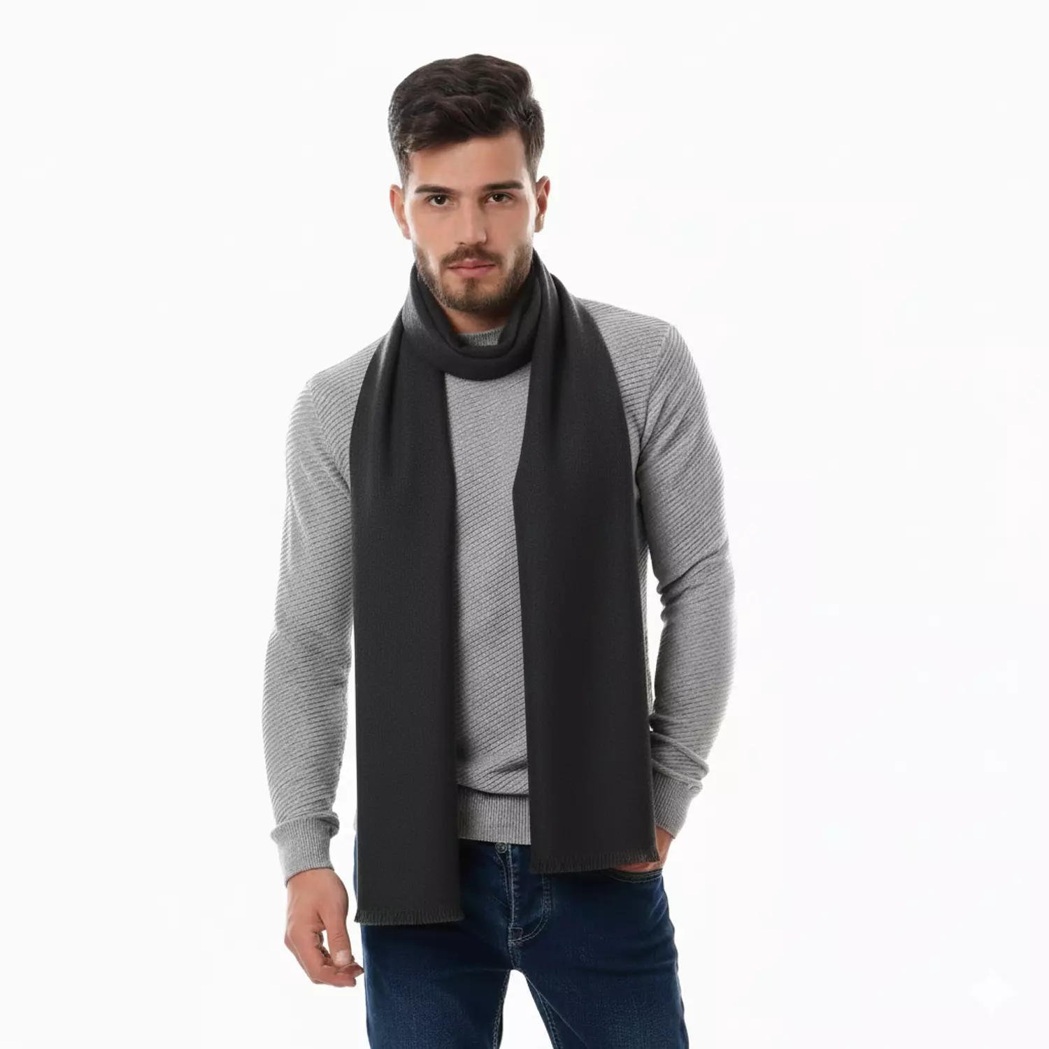 كوفيه كلاسيك سادة - 5023 - رمادي غامق image