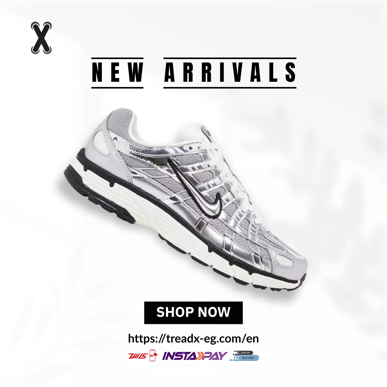 Nike P-6000 Metallic Silver  image