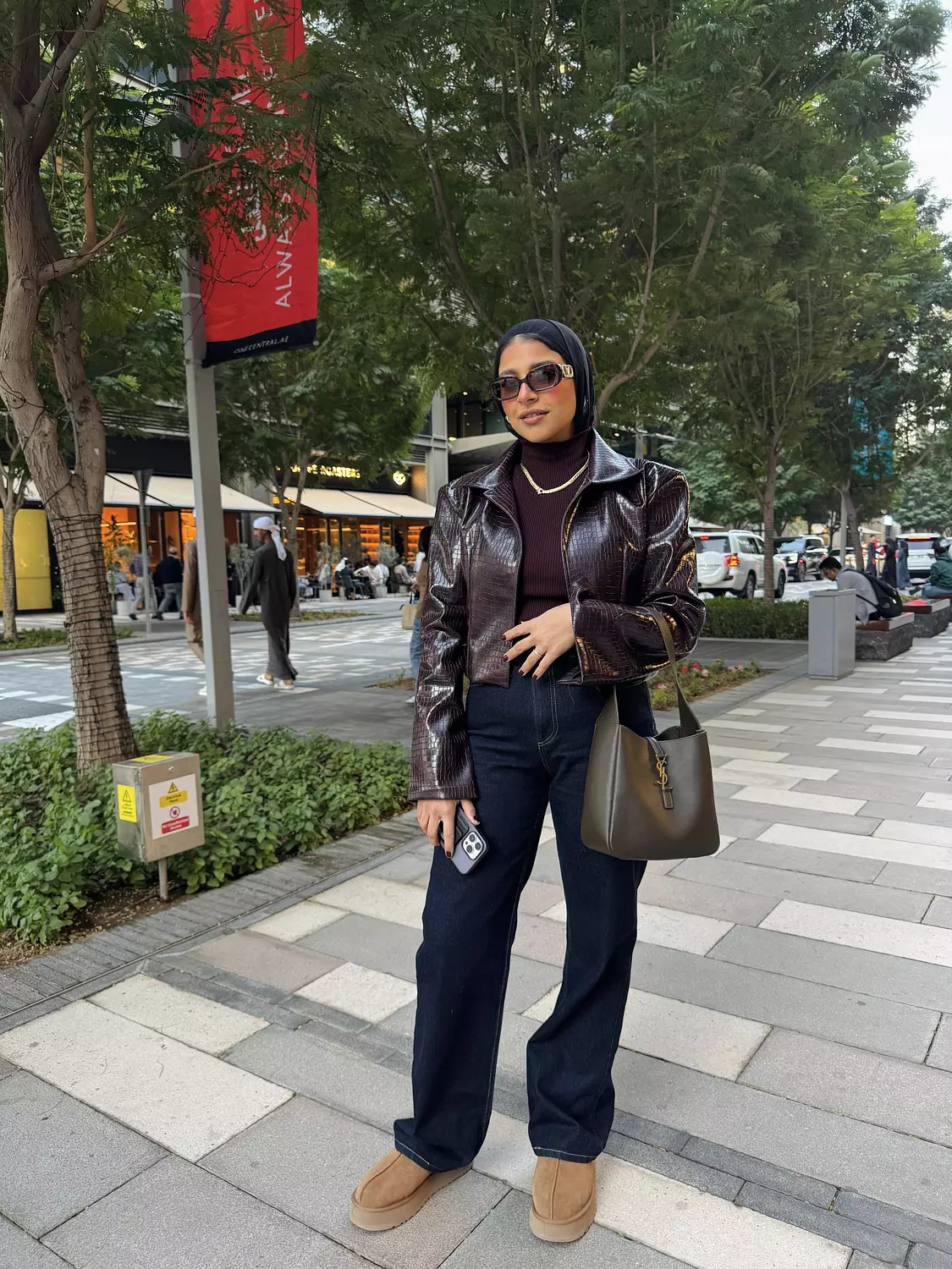 Burgundy Crocodile luxe leather jacket  3