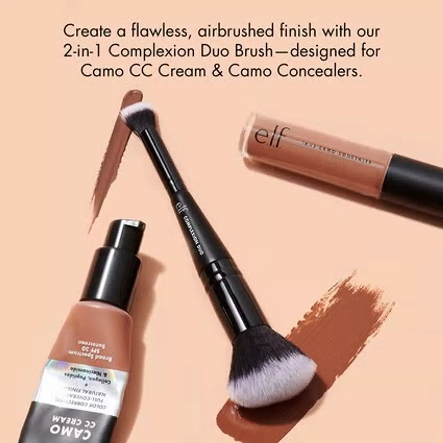 elfcosmetics Concealer & Foundation Complexion Duo Brush 1