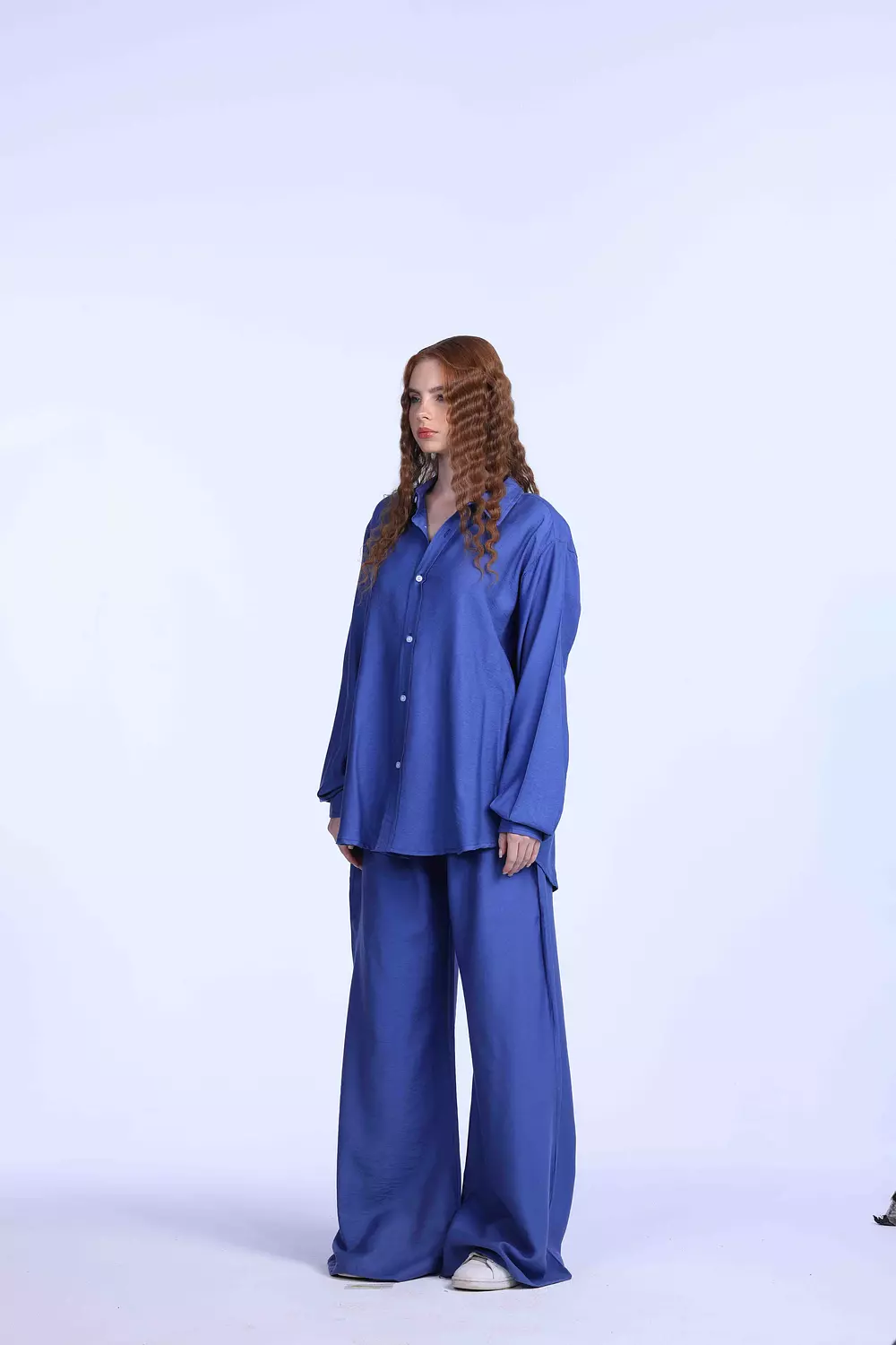 blue oversized linen chemise  1