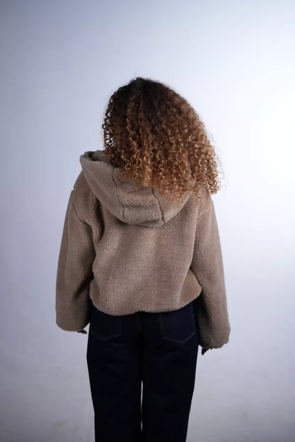 Beige Faux Fur Jacket 3