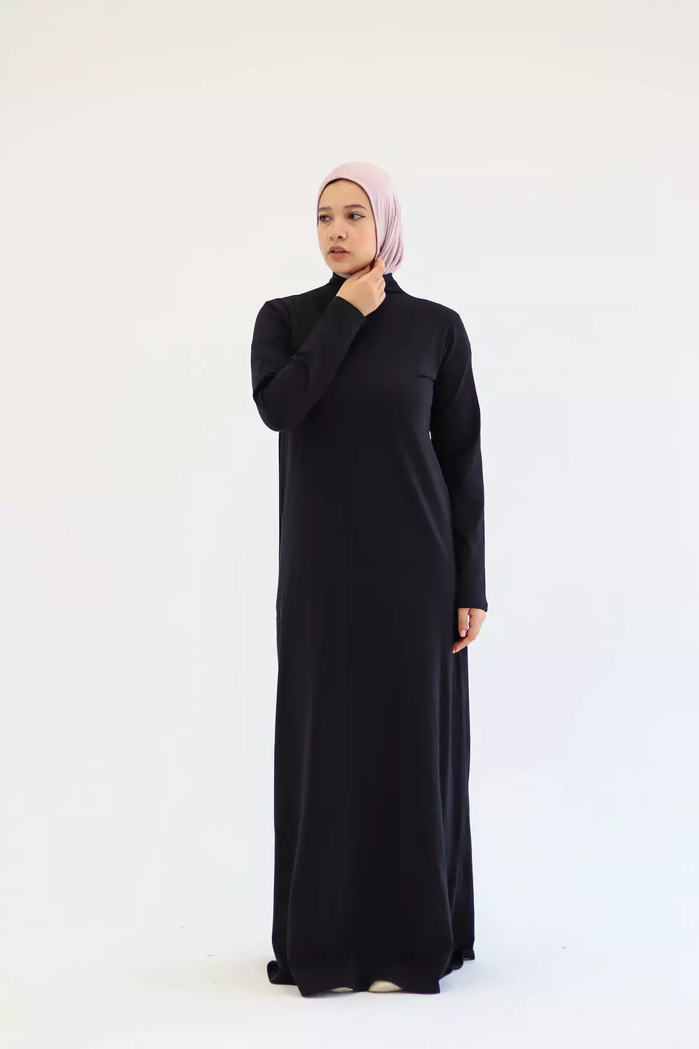 A-Line Black Basic Dress image