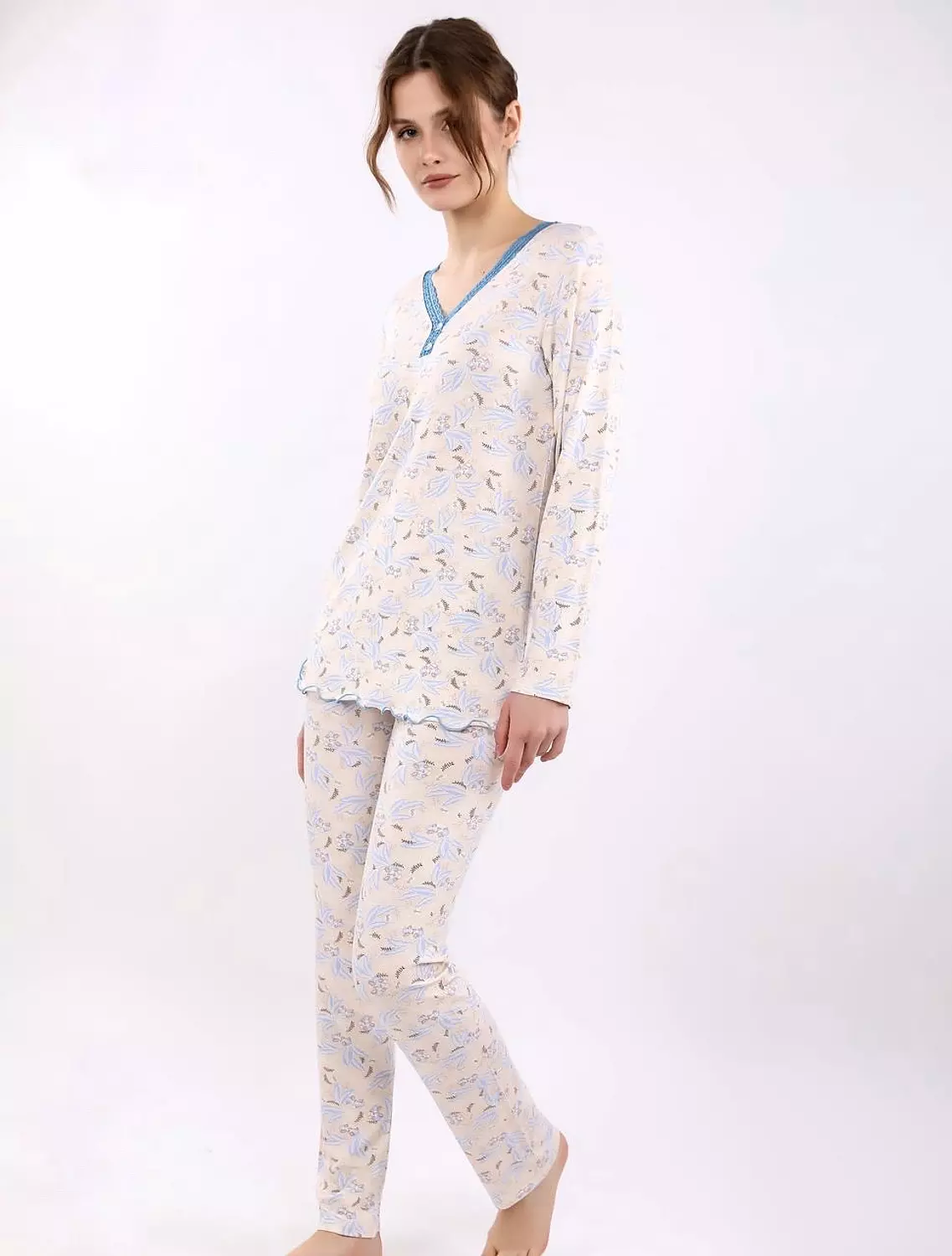 V102 palms Long sleeves pajama set  1