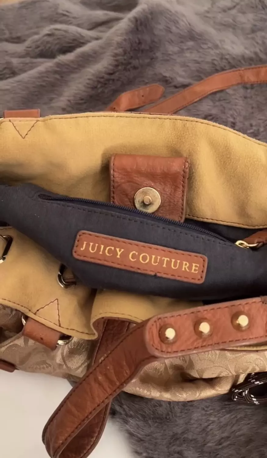 Authentic Rare Juicy Couture 2013 Monogram Hobo Bag Jacquard SAMPLE 5