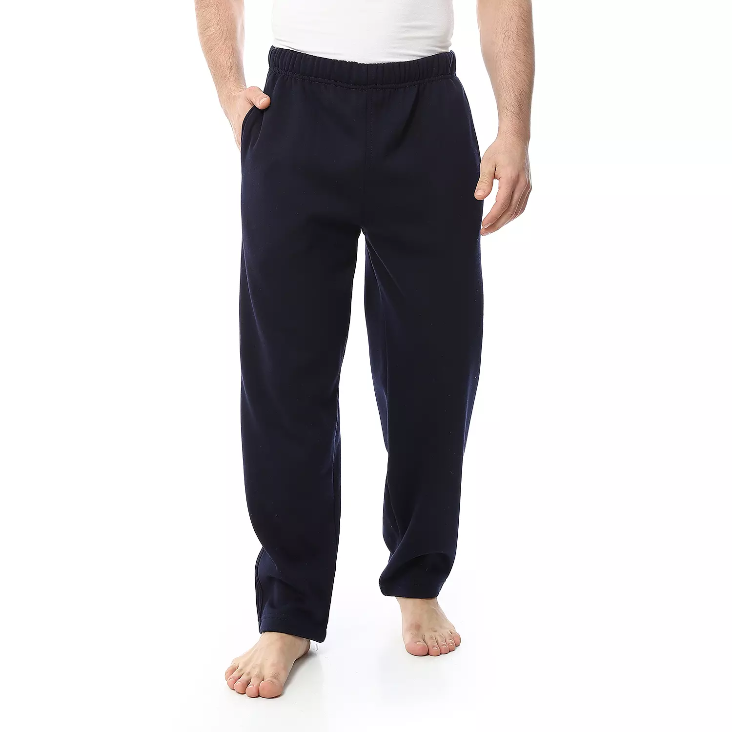 Winter Cotton Milton Plain Pajama Pants - 4043 - Dark Blue image