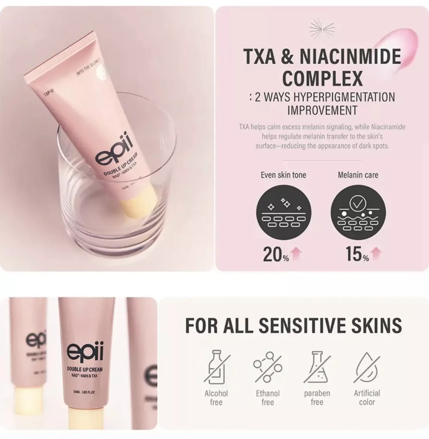 Epii - Double Up Cream NAD+ NMN & TXA 2