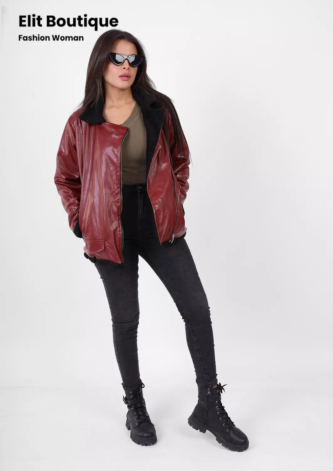 Fur leather jacket  2