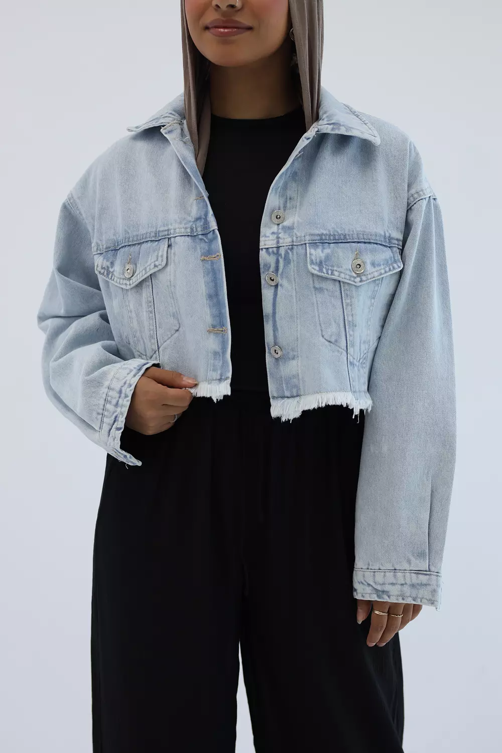 Cropped denim jacket 3