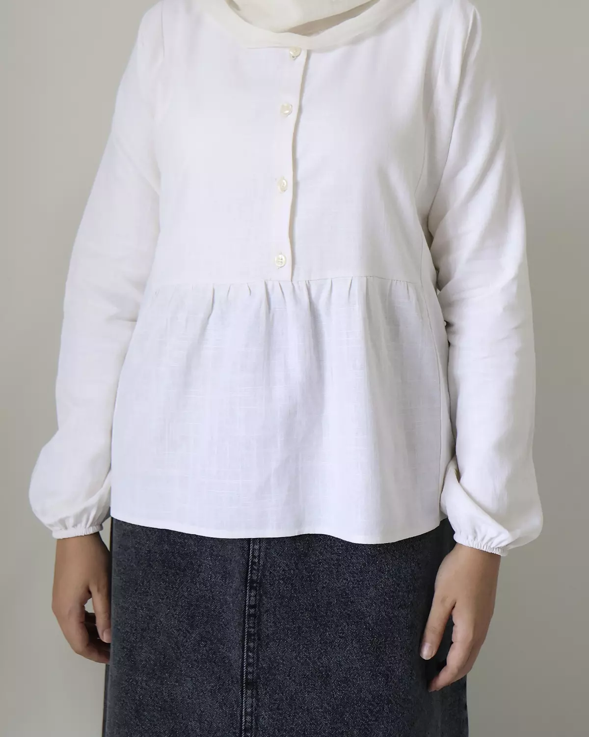 OFF WHITE LINEN BLOUSE 1