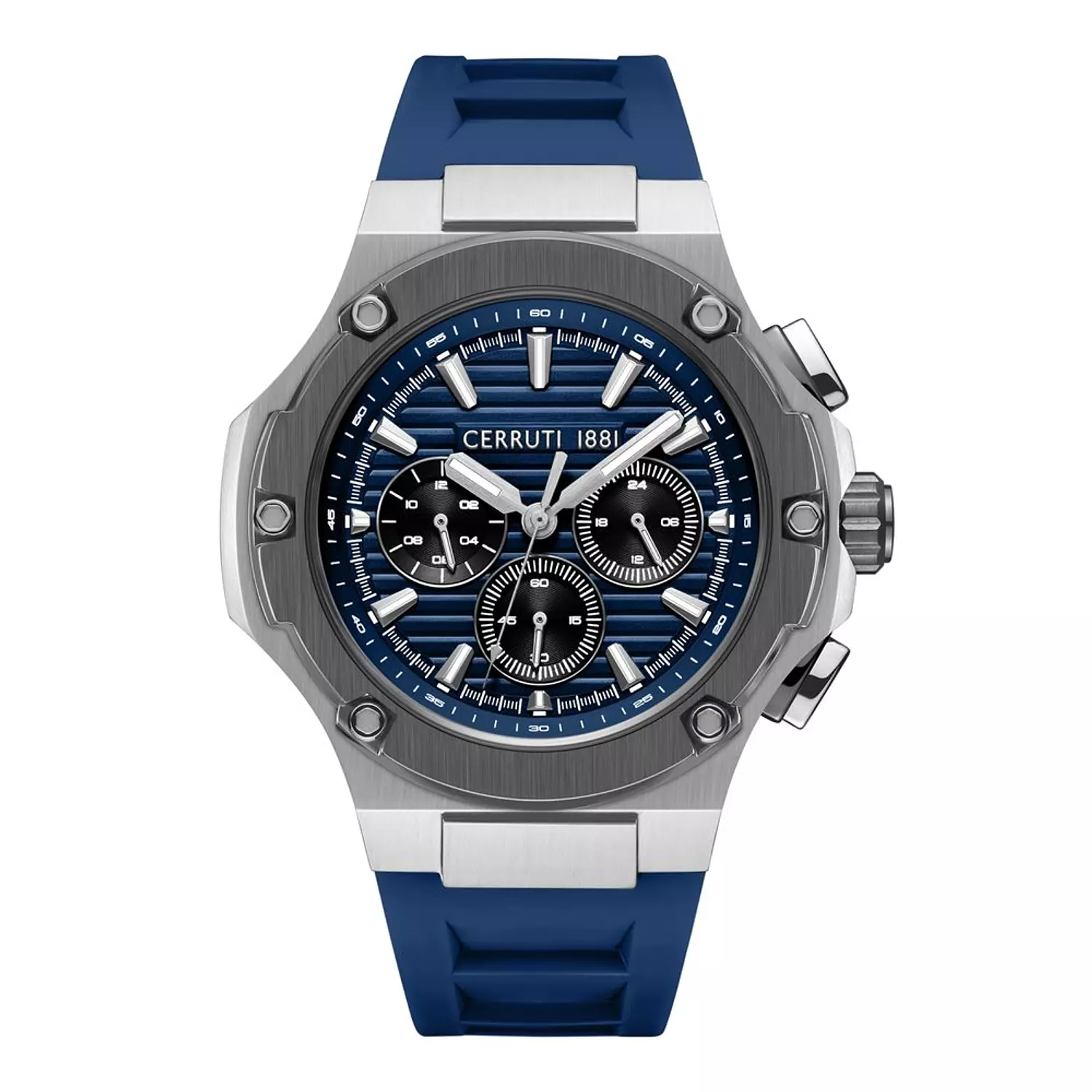 Cerruti 1881 Blue Striped Dial Chrono CIWGQ0085702 image