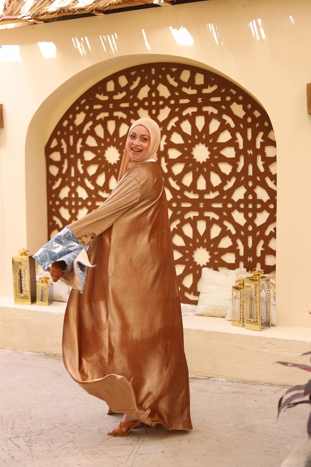 Jeans/Velvet Kaftan (handmade) 7