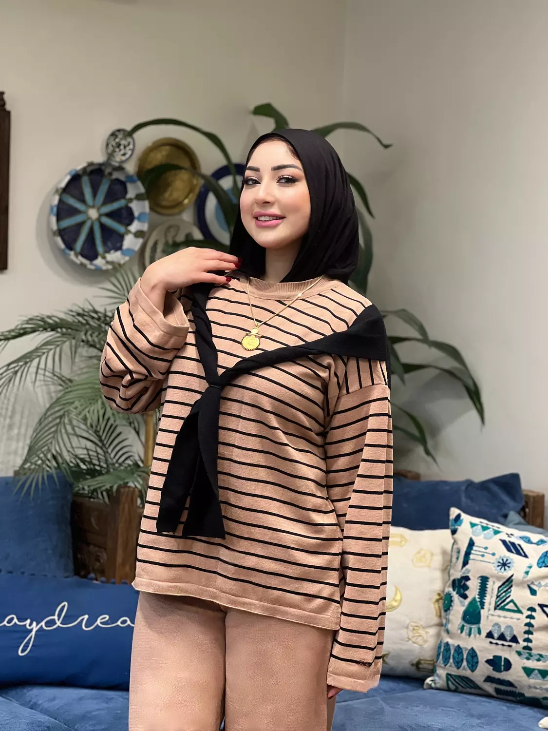 Knitted Set - Mocha & Black hover image