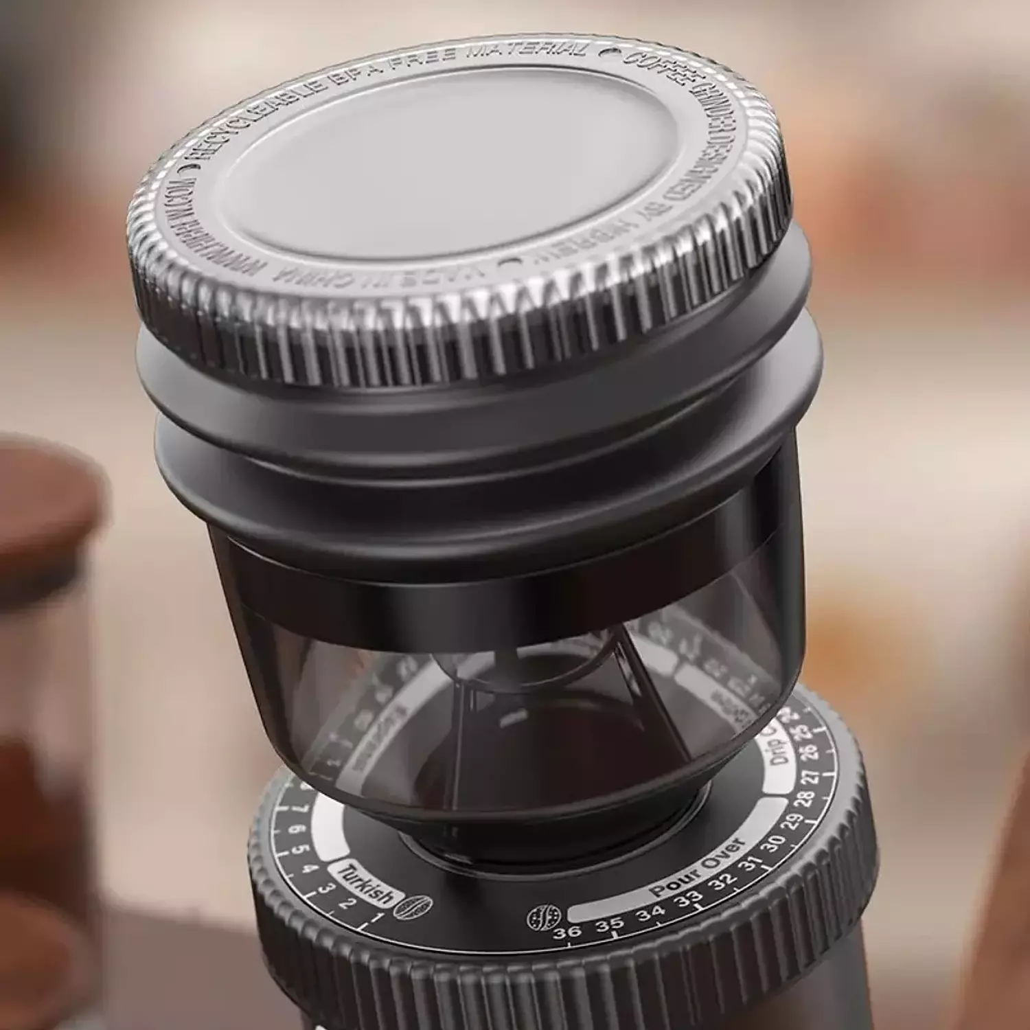 مطحنة قهوة كهربائية HiBREW G5 مخروطية الشكل مقاس 48 مم 1
