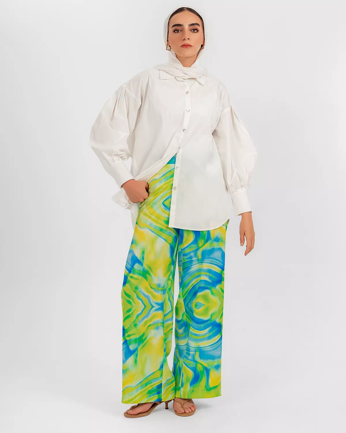 Green Multi Pants 1