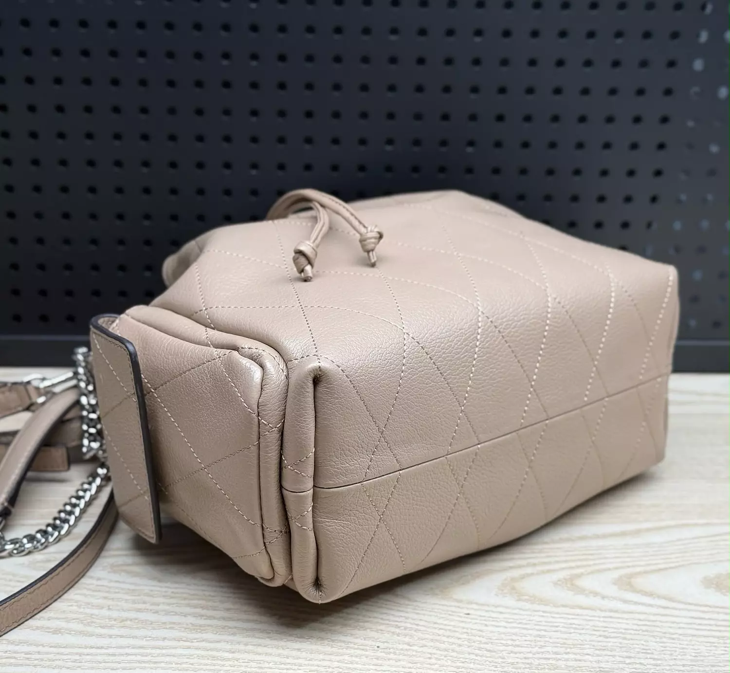 Tory Burch Charlie Quilted Drawstring Bucket Bag. 2