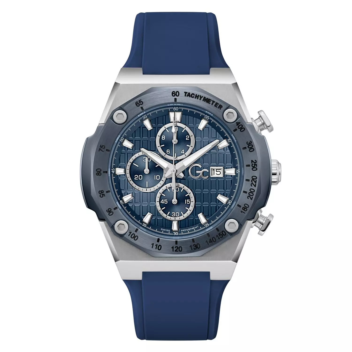 Gc IdolSport Chrono Silicone Men Watch Blue Silicone Strap image
