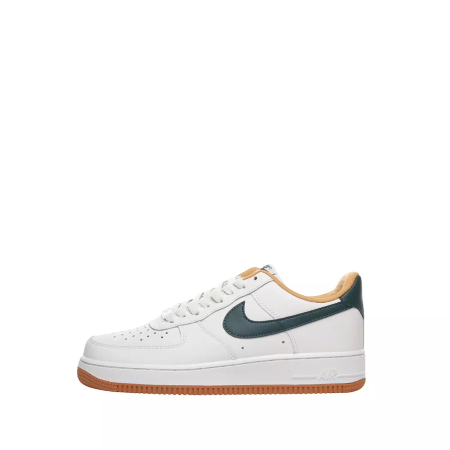 Nike Air Force 1 Low Retro shoes in white with a green swoosh 2