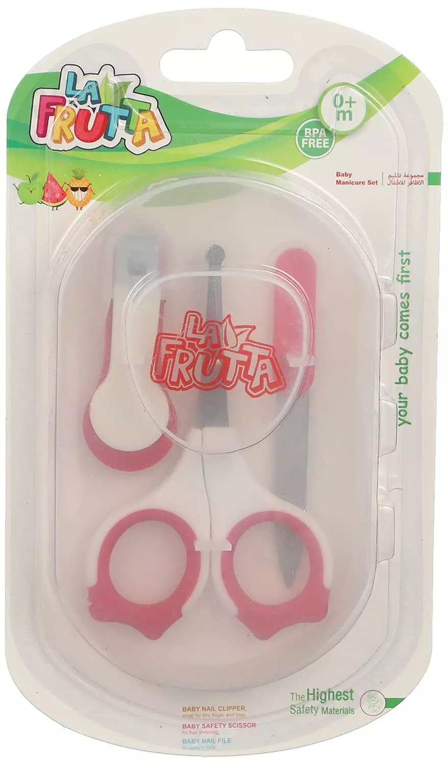 LA FRUTTA BABY MANICURE SET 3 PCS WITH BOX PINK 22646  1
